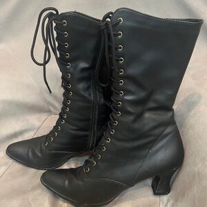 Funtasma Black Lace-Up Women's Boots Witchy/Victorian 10M